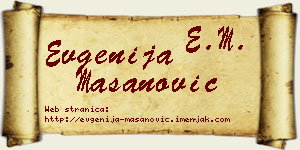 Evgenija Mašanović vizit kartica